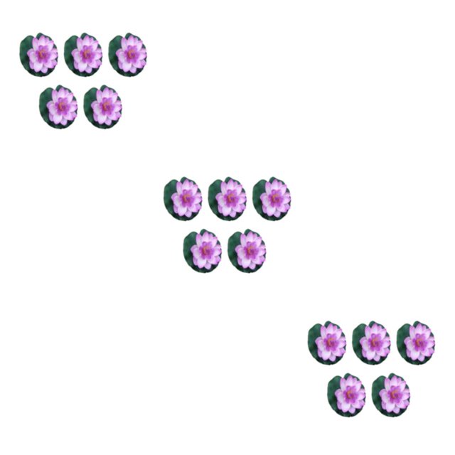 Wweixi 5pcs/set Artificial Lotus Realistic Appearance Easy To Clean Long-lasting light purple 3Set