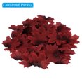 thumbnail image 3 of Unique Bargains Artificial Leaves Fall Maple Autumn Fake Leaf Decoration, Black Burgundy 300 Pack, 3 of 5