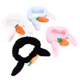 thumbnail image 3 of Cute   Ears Headband, Comfortable Easy To Clean Elastic   Ears With Carrot Headwear  For Making Up For Washing Face, 3 of 8