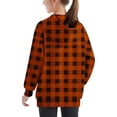 thumbnail image 4 of Offres de T-Shirts à Manches Longues pour Filles Chandail à Capuchon à Col Rond Surdimensionné Mode pour Enfants Chandail à Manches Longues à Enfiler Hauts 4-14 Ans pour Filles et Garçons Bébé Chandail à Col Rond Orange 5T, 4 of 6
