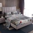 thumbnail image 1 of Erosebridal Merry Xmas Bed Sheets Set Twin Size, Animals Print Bedding Set, Winter Snowflakes Decorative, 1 of 6