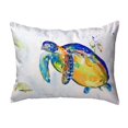 thumbnail image 1 of Betsy Drake KS517 Coussin Bleu Tortue de Mer II 11 x 14 Po. Petit Sans Cordon, 1 of 1