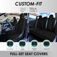 thumbnail image 2 of For 2017-2024 Tesla Model 3 FH Group Faux Leather Custom Fit Car Seat Covers   Black - Full Set, 2 of 8