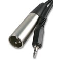 thumbnail image 1 of PRO SIGNAL - 3 Pin XLR Plug to 3.5mm Stereo Jack Plug Lead, 6m Black, 1 of 1