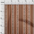 thumbnail image 2 of oneOone Silk Tabby Brown Fabric Geometric Craft Projects Decor Fabric Printed By The Yard 42 Inch Wide, 2 of 4
