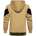 thumbnail image 4 of AMERTEER Hommes Sweat-Shirt Zip avant Couleur Bloquant Capuche, 4 of 9