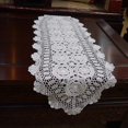 thumbnail image 1 of CHOK Cotton Handmade Crochet Lace Table Runner Oval Doilies Dresser Scarf, 1 of 3