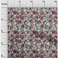 thumbnail image 2 of oneOone Rayon Aqua Blue Fabric Abstract Geometric With Texture Dress Material Fabric Print Fabric By The Yard 56 Inch Wide, 2 of 4
