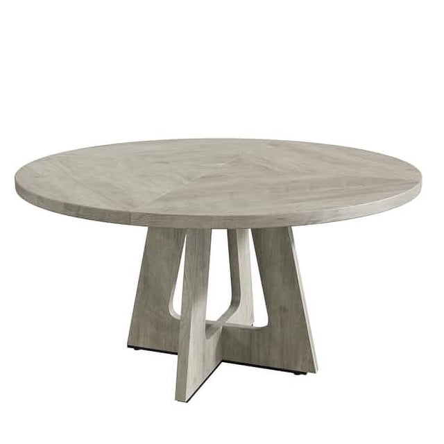 Table Only-47" Round Dining Table, Wooden Kitchen Table for 4, Farmhouse Dinner Table with Wooden Top and Legs for Home Dining Room or Living Room(Only Table)