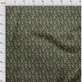 thumbnail image 4 of oneOone Popeline de Coton Vert Foncé Tissu Jacobin Floral Tissu pour Robe Tissu Imprimé Tissu au Mètre 56 Pouces de Large, 4 of 5