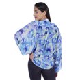 thumbnail image 4 of Moomaya Chemise Boutonnée Imprimée pour Femme Col Mandarin Manches Longues Haut d'Été, 4 of 7