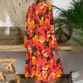 thumbnail image 4 of XZNGL Robe Courte pour Femmes Été Femmes Dames Ample Imprimé Manches Trois Quarts Robe Courte Robe d'Été Robe à Manches 3/4 pour Femmes Robe d'Été pour Femmes Robe d'Été pour Femmes, 4 of 9