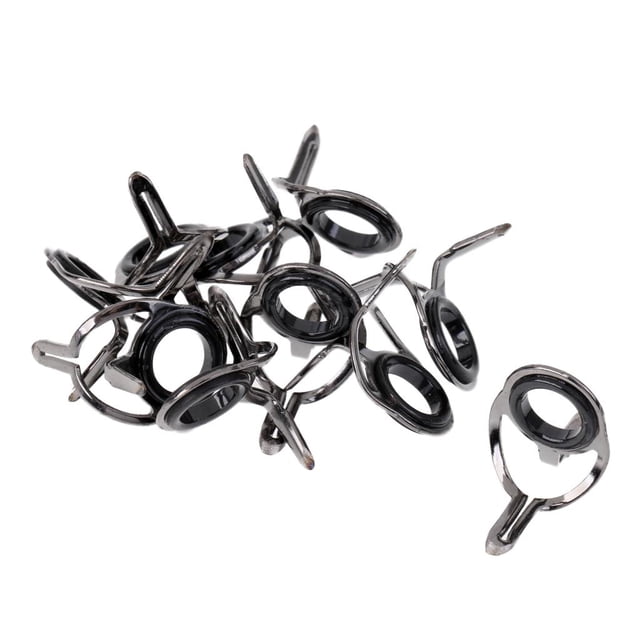 S SERENABLE 10 Pcs Guides d'Embout de Canne à Pêche Anneaux Kit de Réparation Bricolage Variété Embouts de Canne Haut 8# 8