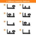 thumbnail image 4 of Unique Bargains Barn Door Floor Guide, 1 Pack - Carbon Steel Sliding Barn Door Hardware, 8 Assemble Setup Options (Black), 4 of 7