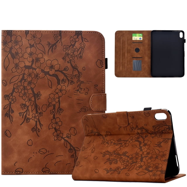 FOXDOCK Tablet Case for iPad 10th 10.9 2022 with Card Slots, Auto Sleep/Wake, Stand Function, Full Protection Floral Folio Cover