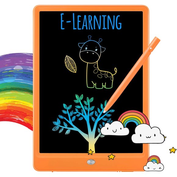 LCD Writing Tablet Doodle Board, 8.5inch Colorful Drawing Tablet Writing Pad, Girls Gifts Toys for 3 4 5 6 7 Year Old Girls Boys (Orange)