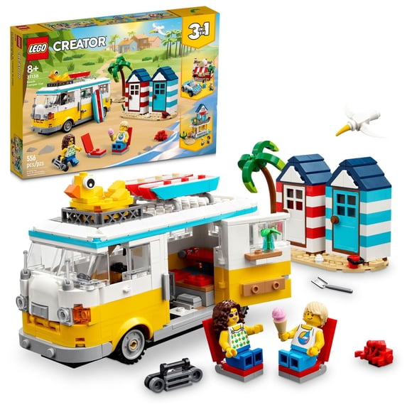 LEGO Creator La fourgonnette de camping de plage 31138 Ensemble de construction (556 pièces)