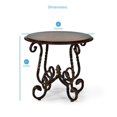 thumbnail image 4 of Bowery Hill Metal/Hardwood Solids Cherry End Table in Cherry, 4 of 4