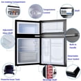 thumbnail image 3 of Costway Réfrigérateur Petit Congélateur Refroidisseur Frigo Compact Unité 3,2 Pi3, 3 of 10
