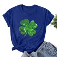 thumbnail image 2 of Besolor T-Shirts de la Saint-Patrick pour Femmes, Col Rond, Manches Courtes, T-Shirts Basiques, T-Shirts Graphiques Shamrock, Hauts de Festival, 2 of 3