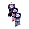 thumbnail image 2 of Gentle Grip - 9 Pairs Ladies Cotton Soft Top Patterned Non Elastic Crew Socks, 2 of 2