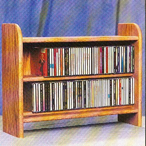 The Wood Shed 202 Solid Oak 2 Shelf CD Cabinet