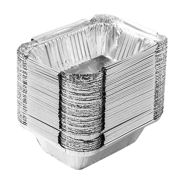 ABPWLY 50 Pack Disposable Aluminum Baking Pans Rectangular Foil Trays for Cooking Baking and Food Storage Oven Safe 9x13 Inch