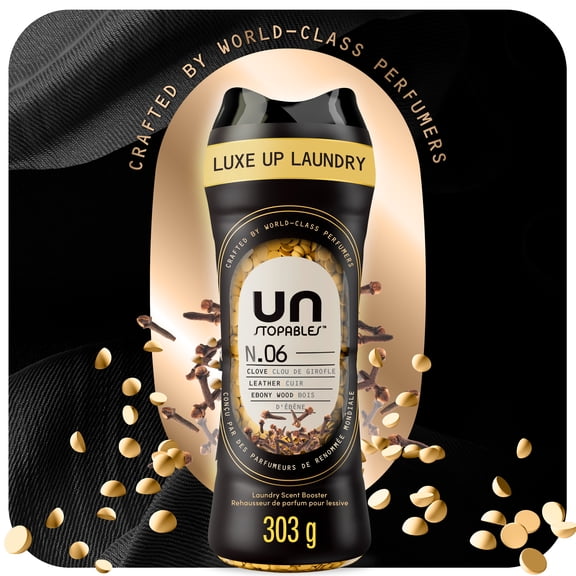 Downy Unstopables Unlimited Collection In-Wash Laundry Scent Booster Beads, No. 06, Fine Fragrance, Long-Lasting Fresh Scent Beads, 303 g
