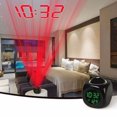 thumbnail image 1 of EGNMCR Alarm Clock Wall Clock Digital LCD Voice Talking Multifunction LED Projection Alarm Clock Temperature clock clock, 1 of 4