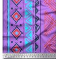thumbnail image 1 of Soimoi Poly Georgette Fabric Aztec Geometric Print Fabric by The Yard 42 Inch Wide, 1 of 3
