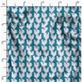 thumbnail image 2 of Soimoi Blue polyester Crepe Fabric Hen Bird Print Sewing Fabric Yard 42 Inch Wide, 2 of 6