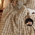thumbnail image 4 of Double-Sided Velvet Fleece Blanket | All-Season Soft & Warm Throw | 55x79 Inches | Solid Colors for Bed, Couch, School Nap & Travel | Machine Washable, 4 of 7