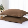 thumbnail image 4 of PiccoCasa Soft 1800 Microfiber Oxford Pillowcases 2Pcs, Non-Standard Coffee, 4 of 9