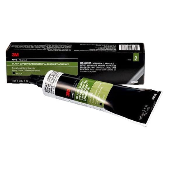 Adhésif pour Ruban Étanche 3 m 08008 Utilisé pour Coller des Ruban Étanche Automobile/chemises de Tête/joints en Caoutchouc/vinyle/métal/tissus/papier de Maintien; Tube de 5 Onces; Pâte; Simple