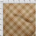 thumbnail image 3 of oneOone Silk Tabby Brown Fabric Check Sewing Material Print Fabric By The Yard 42 Inch Wide, 3 of 5