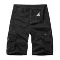 thumbnail image 1 of yievot Short Cargo Décontracté en Sergé pour Homme Coton Classique Cargo Extensible Short Léger à Multiples Poches Short de Travail, 1 of 3