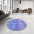 thumbnail image 4 of Ahgly Company Machine Washable Indoor Rectangle Transitional Denim Blue Area Rugs, 4' x 6', 4 of 7