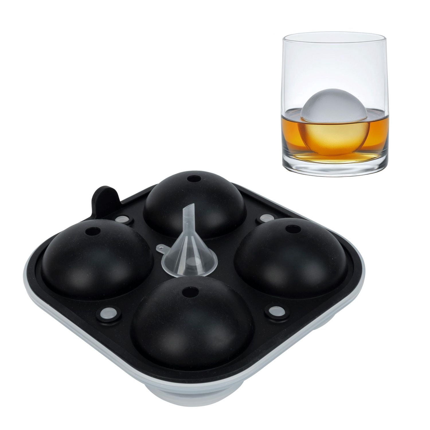 Perfect Solutions Moule À Glacons Sphériques<br>(Avec Petit Entonnoir Pour Verser L'Eau)