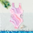 thumbnail image 2 of Girls Swimsuits 1 Piece Swimming Bathing Suit Quick Dry Ruffle Beach Bathing Suit 7-8 Years, 2 of 4