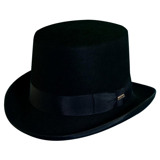 Dorfman Pacific Men's Wool Felt Traditional Top Hat