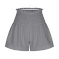 thumbnail image 5 of zanvin Short d'Été Décontracté Taille Haute Uni pour Femme, Gris, 5 of 5