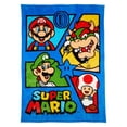 thumbnail image 1 of Super Mario "Super Crew" Blanket 62 X 90, 1 of 5