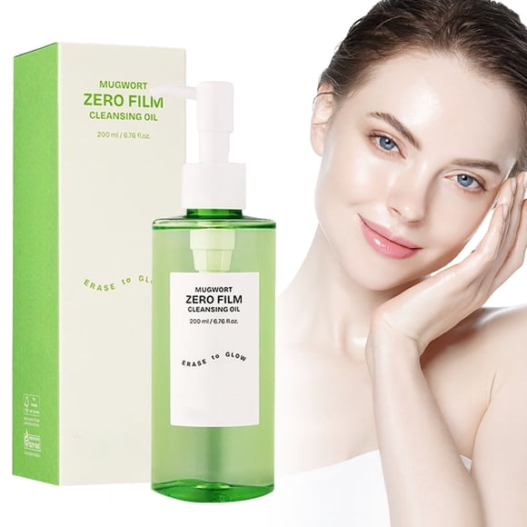 200Ml Orien Mugwort Film Cleansing Oil 6.76 Fl.Oz. 200Ml ㅣdaily Makeup Blackhead Removal No Pore Clogging Korean Double Cleansing Mugwort Cleaning Oil Plastic a Bottle of Cleansing Oil