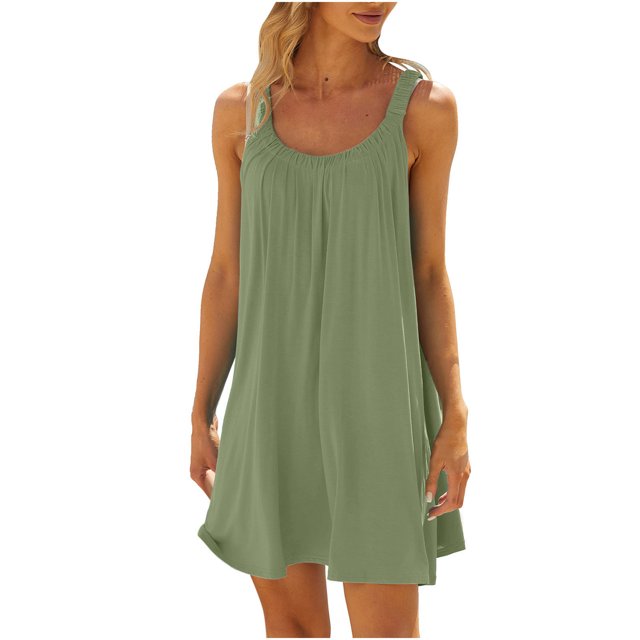 Pompotops Robe de Plage pour Femme, Paréo de Bikini, Tenue de Plage, Décontractée, Vacances, Courte, d'Été, Dos Nu