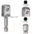 thumbnail image 3 of Prise d'Impact Profonde à 6 Points Uxcell, Entraînement 1/2 Pouces, Douille Métrique 21 mm avec Adaptateur, 3 of 7