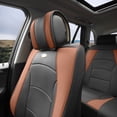 thumbnail image 3 of Ultra Comfort High Grade Leather Seat Covers For Car Truck SUV Van - Front Set, 3 of 4