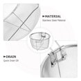 thumbnail image 3 of MasteelfCA Panier à Frire en Acier Inoxydable 1 Pce Panier Pliant Pratique Passoire, 3 of 5