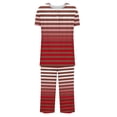 thumbnail image 5 of Jamicy Pyjama Confortable pour Femmes Ensemble Mode Décontracté Ample Imprimé Col Rond Boutonné Manches Courtes avec Pantalon Court Ensemble de Pyjama pour Femmes, 5 of 5