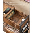 thumbnail image 4 of VASAGLE Side Table with USB Ports & Power Outlets, Flip Top End Table with Charging Station, Rustic Brown and Black, 4 of 6