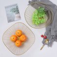 thumbnail image 3 of SHISUYAN Creative Nordic Style Iron Fruit Vegetable Bowl Desktop Fruit Basket (Golden), 3 of 8